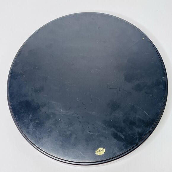 VTG Gold Silver Lacquerware Fern Rust Red Round Serving Tray 13" Marusei Japan - Picture 9 of 12